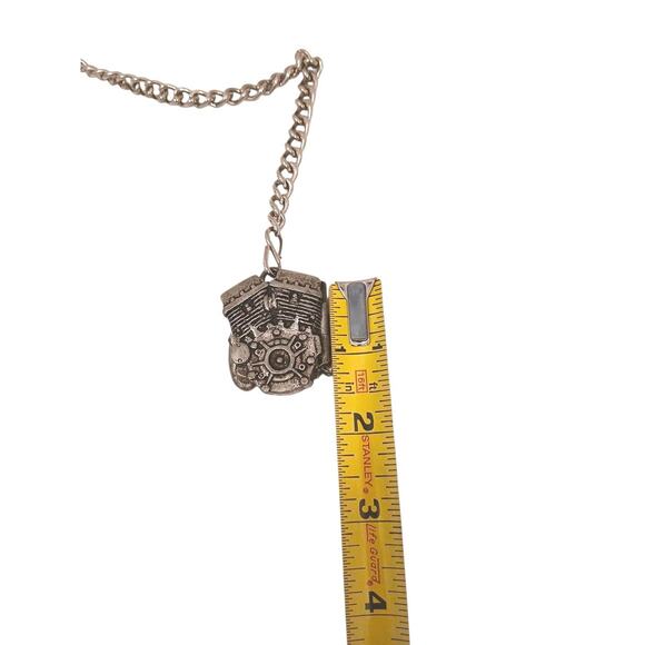 V-Twin Engine Metal Pendent Key Chain Pocket Hook Chunky Motorcycle Punk Gothic - Picture 8 of 10